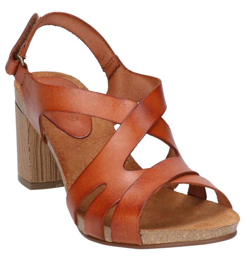 Hee Cognac Sandalen in leer (292542)