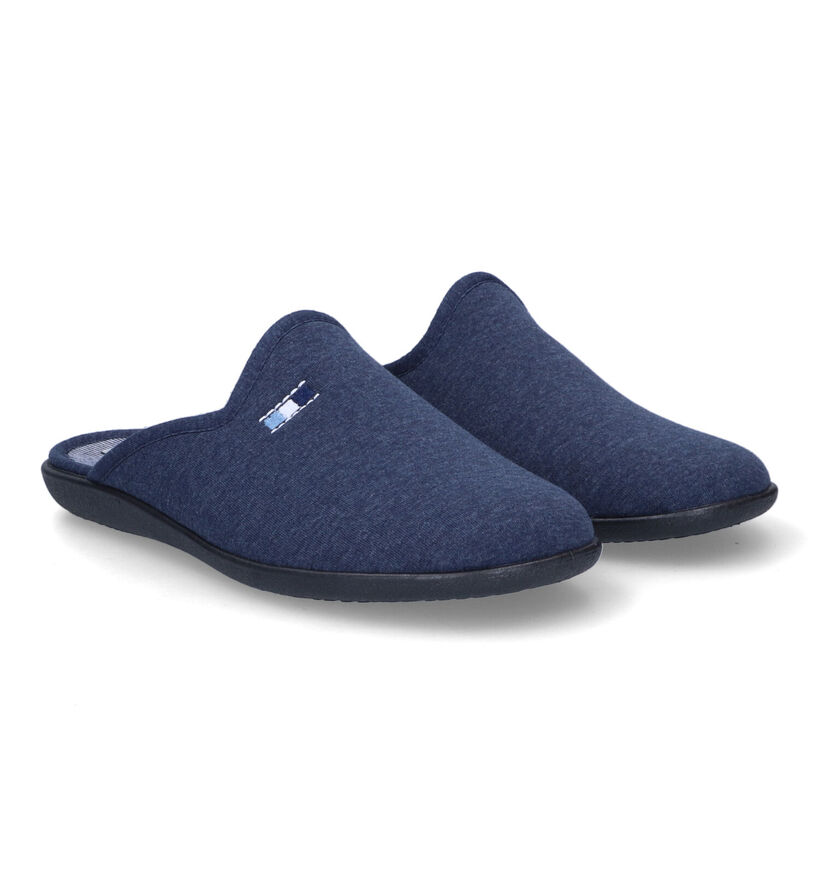 Torfs Home Pantoufles ouvertes en Bleu foncé pour hommes (326083)