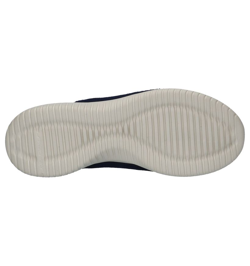 Skechers Memory Foam Baskets slip-on en Bleu foncé en textile (224266)