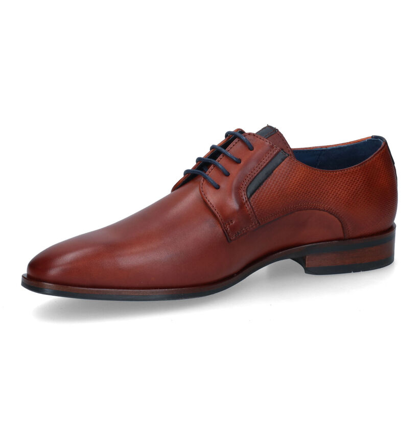 Berkelmans Sameiro Cognac Geklede Veterschoenen voor heren (320958) - geschikt voor steunzolen