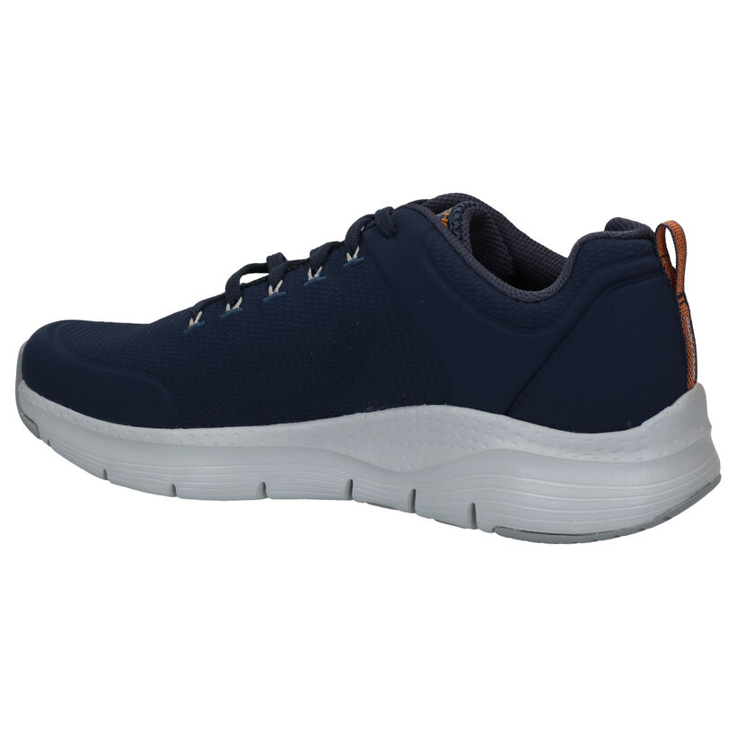 Skechers Arch Fit Blauwe Sneakers in stof (287001)