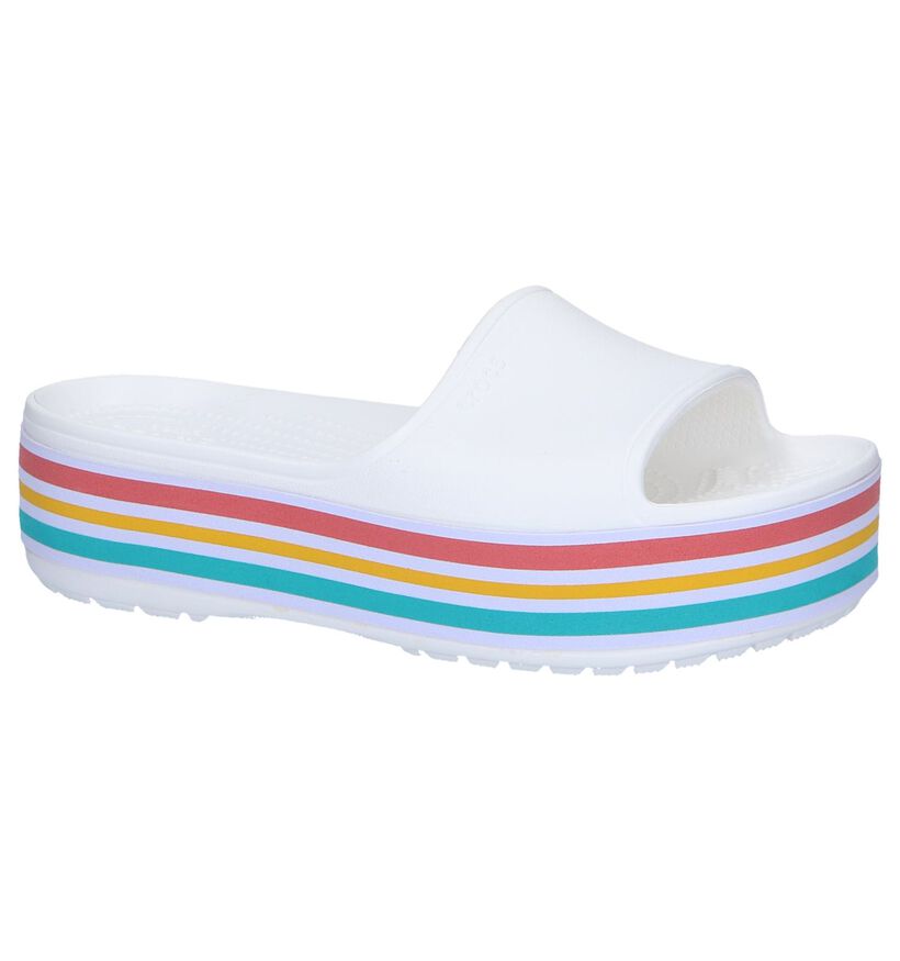 Witte Badslippers Crocs Platform BLD Color Slide in kunststof (244746)