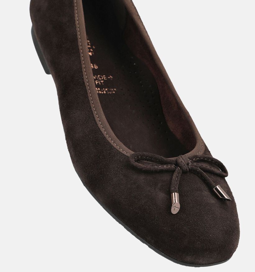 Tamaris Comfort Chaussures plates en Brun fonc&eacute; pour femmes (376297) - pour semelles orthop&eacute;diques