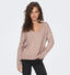 JDY Elenora Roze Trui met v-hals voor dames (331896)