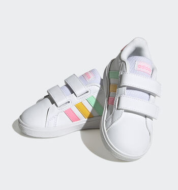 adidas Grand Court Low Sneakers Cloud White / Iridescent / Cloud White/Cloud White / Pulse Mint / Beam Pink/Cloud White/Bliss Pink/Clear Pink