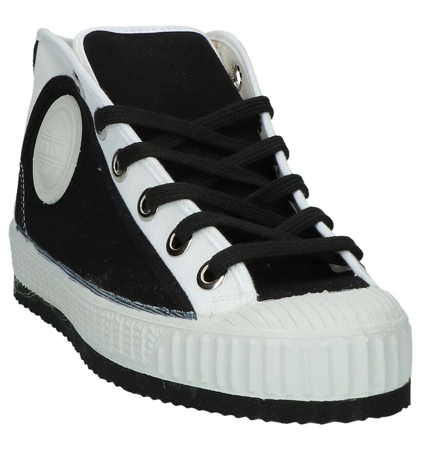 Zwarte Hoge Sportieve Sneakers 0051 Oldrik in stof (221128)