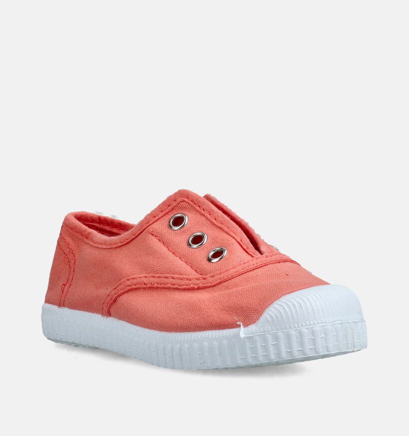 Cienta Baskets pour b&eacute;b&eacute; en Orange pour filles (372148) - pour semelles orthop&eacute;diques