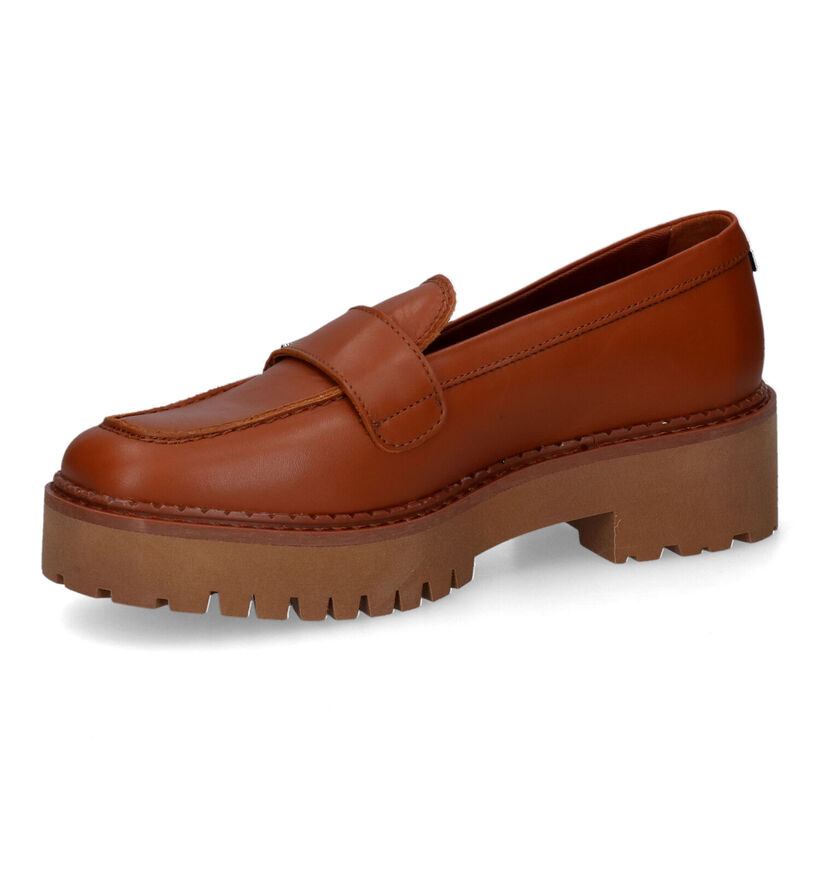 Tommy Hilfiger Hardware Cognac Instappers voor dames (310959)