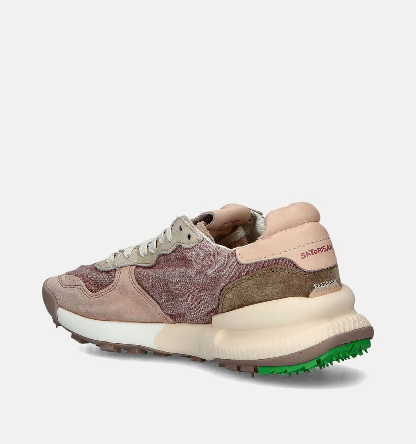 Satorisan Charona Linen Roze Sneakers voor dames (356721) - geschikt voor steunzolen