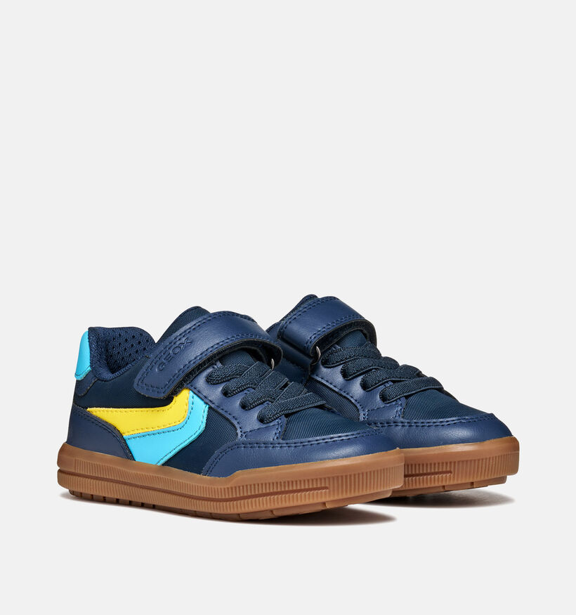 Geox Arzach Baskets en Bleu fonc&eacute; pour gar&ccedil;ons (368432) - pour semelles orthop&eacute;diques