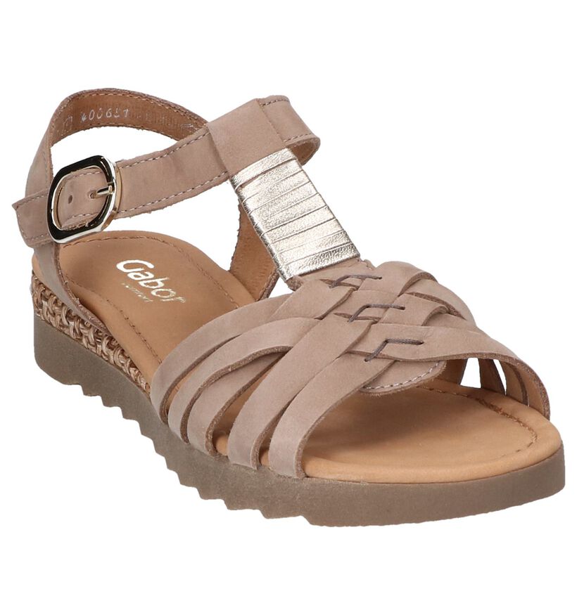 Taupe Sandalen Gabor Comfort in nubuck (245463)