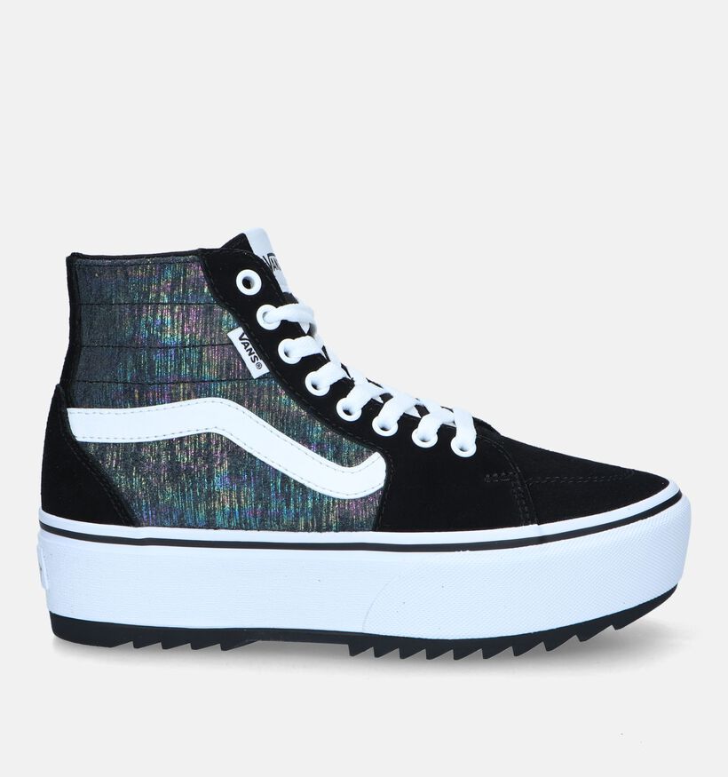 Vans Filmore Hi Tapered Platform Baskets de skate en Noir pour femmes (333943)