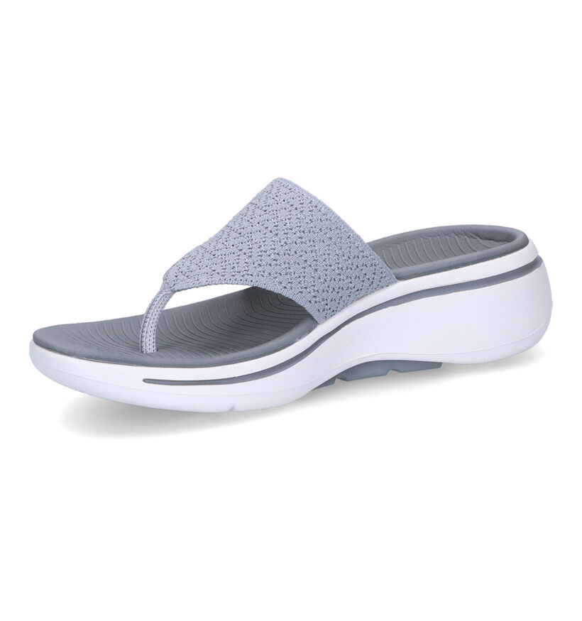 Skechers Go Walk Arch Fit Ecru Teenslippers voor dames (322945)