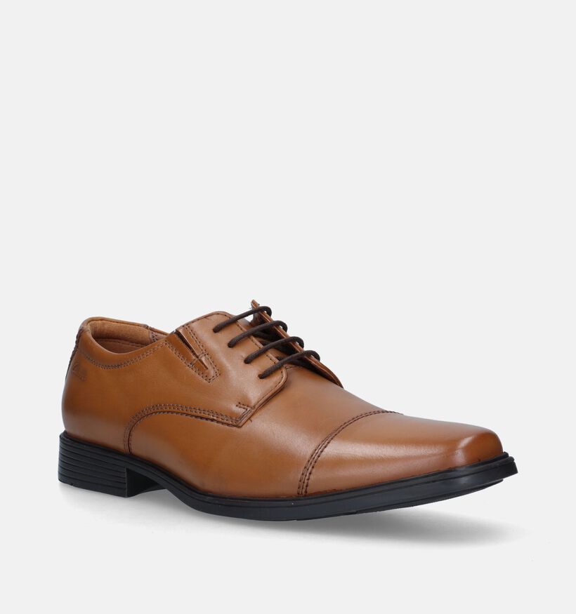 Clarks Tilden Cap Chaussures à lacets en Cognac pour hommes (324802)