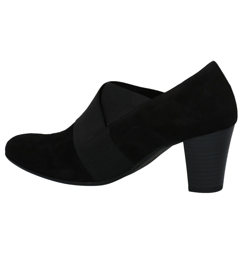 Gabor Soft Move Zwarte Enkelpumps in nubuck (282413)