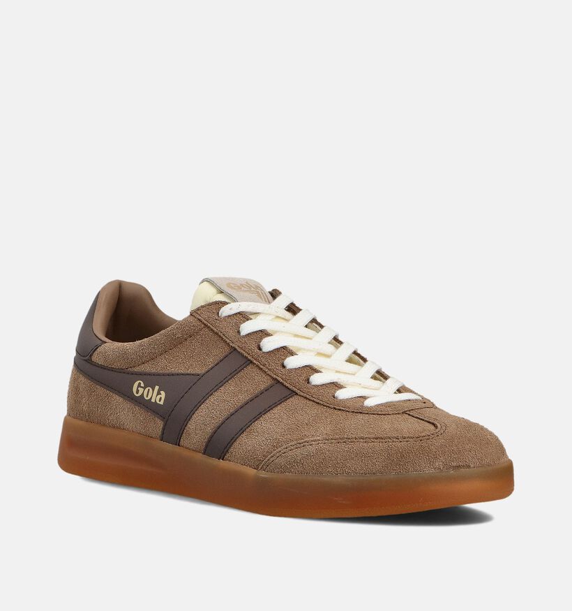 Gola Cyclone Bruine Sneakers voor heren (360745) - geschikt voor steunzolen