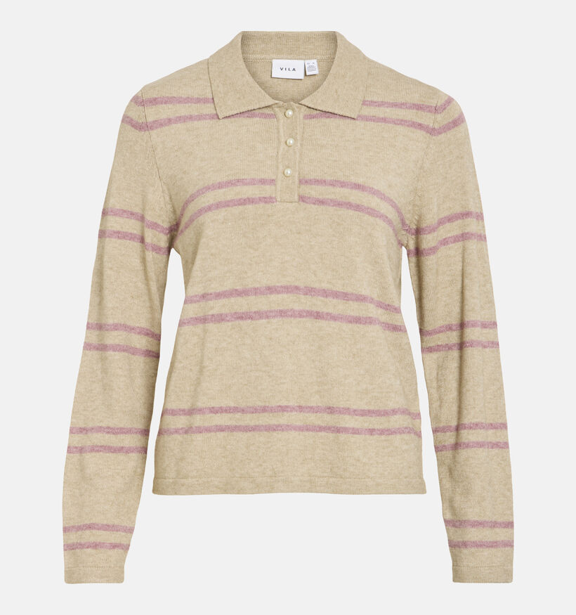 Vila Ril Pull en Beige pour femmes (378476)