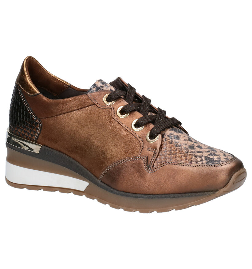 Softwaves Chaussures à lacets en Bronze en cuir (261471)