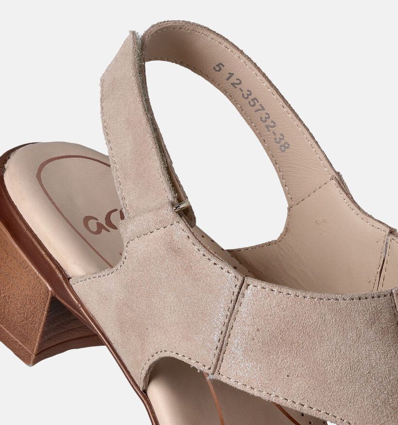 Ara Lugano High Soft Beige Sandalen voor dames (355206)