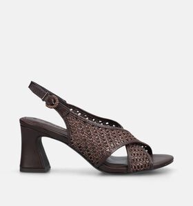 Tamaris Sandales &agrave; talons en Brun fonc&eacute; pour femmes (371743)