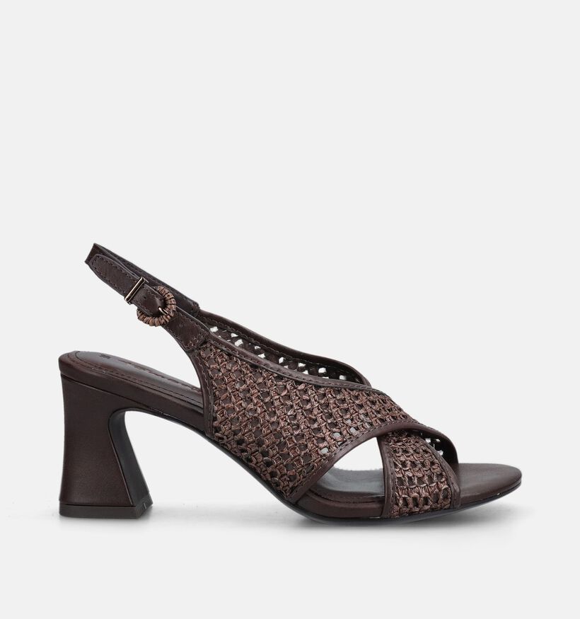 Tamaris Sandales &agrave; talons en Brun fonc&eacute; pour femmes (371743)