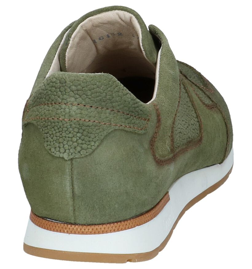 Braend Chaussures à lacets en Vert kaki en nubuck (247742)