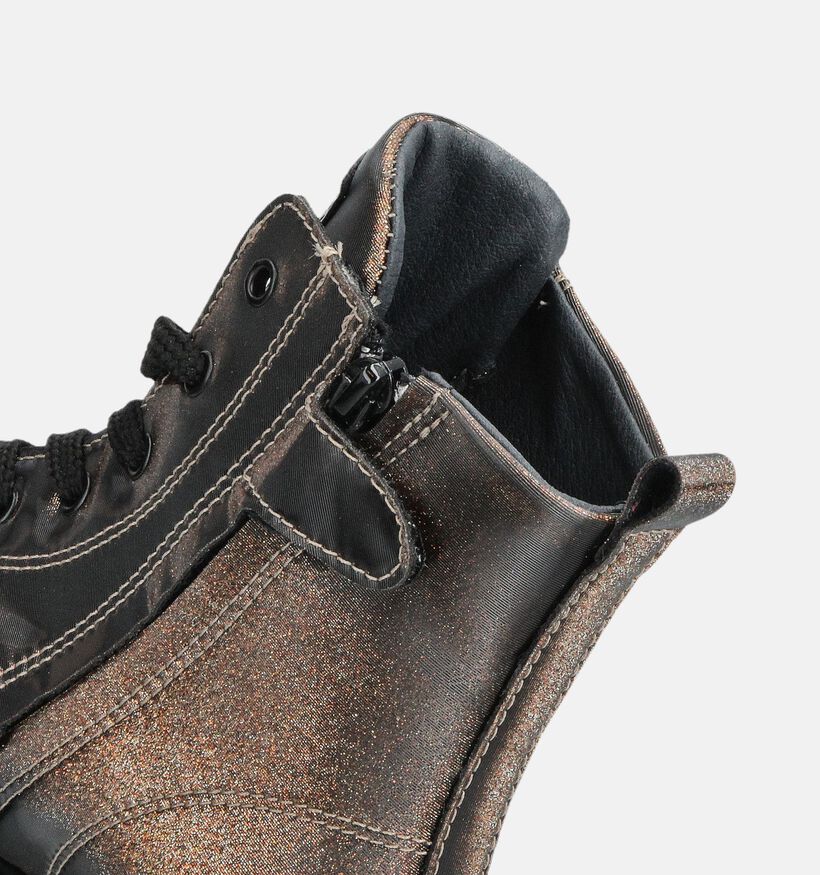 Little David Leonor Bronzen Veterboots voor meisjes (364588) - geschikt voor steunzolen