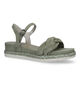 Tamaris Kaki Sandalen in daim (322291)