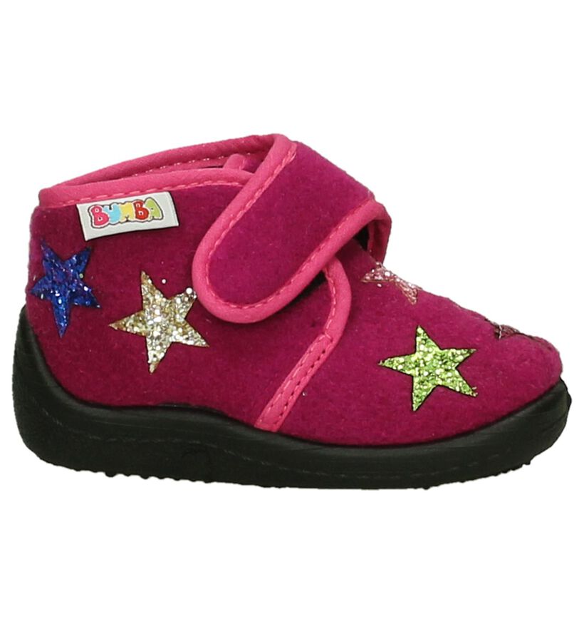 Bumba Babypantoffels Fuchsia in stof (207032)