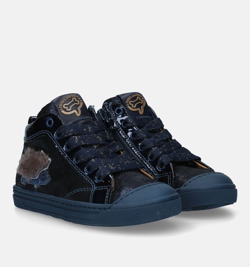 STONES and BONES Genag Chaussures hautes en Bleu pour filles (329454) - pour semelles orthopédiques