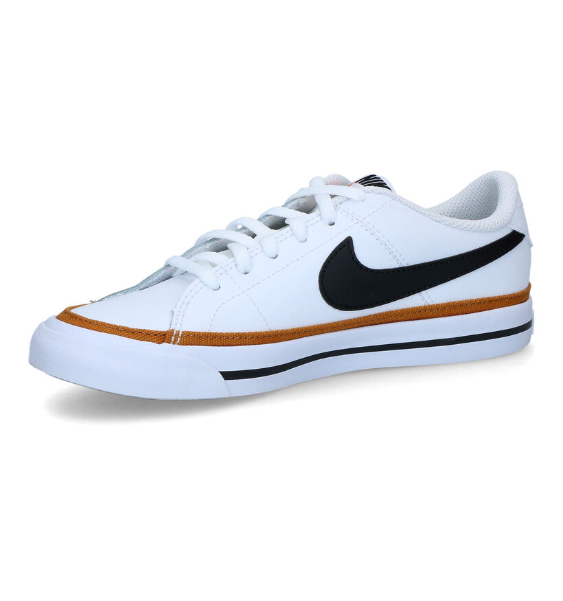 Nike Court Legacy Baskets en Blanc en cuir (302133)