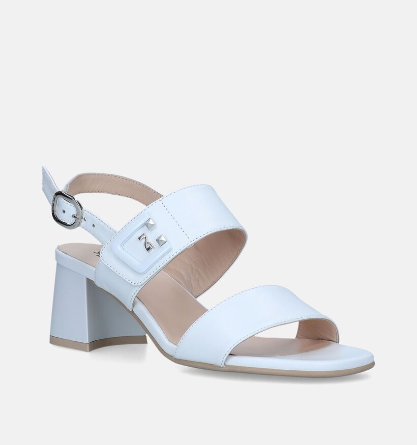 NeroGiardini Witte Sandalen met blokhak voor dames (339533)