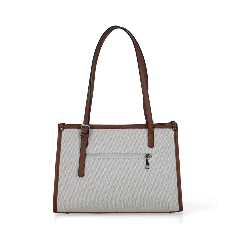 Keddo Beige Shopper Tas met Rits in kunstleer (324331)