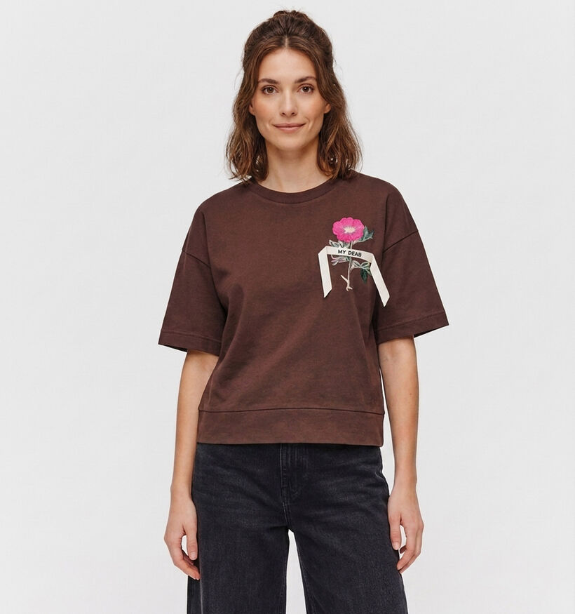 Orfeo Sohanne Donkerbruine T-shirt voor dames (381630)
