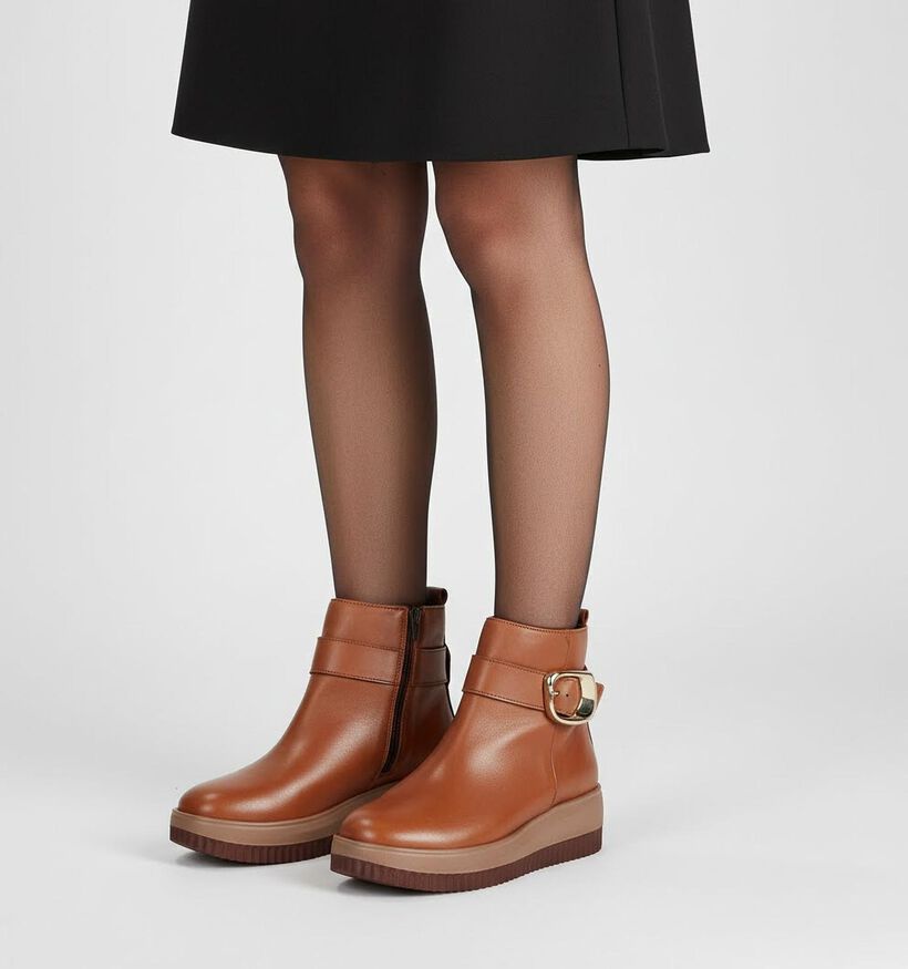 Mephisto Badia Cognac Enkellaarzen voor dames (362823) - geschikt voor steunzolen