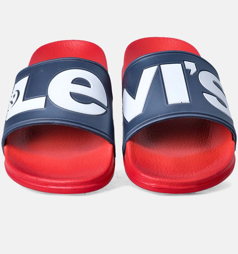 Levi's June Badslippers Rood-Blauw voor jongens (355559)