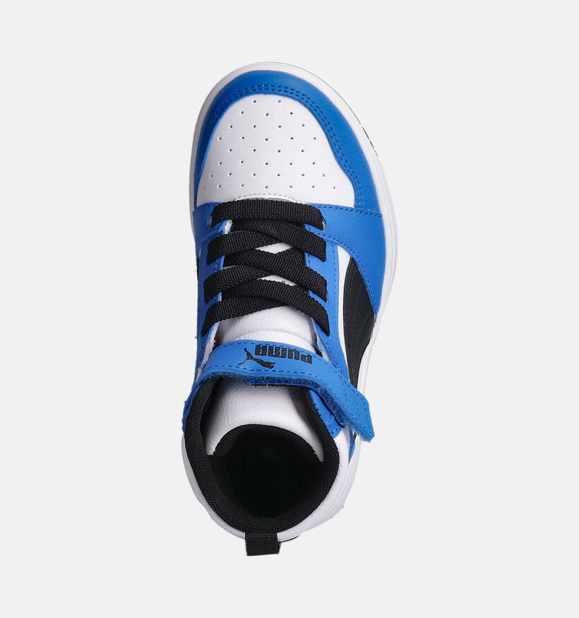 Puma Rebound Baskets montantes en Blanc pour filles, garçons (359213) - pour semelles orthopédiques