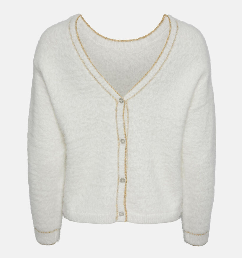 Pieces Hilja Witte Cardigan/Pull voor dames (332333)