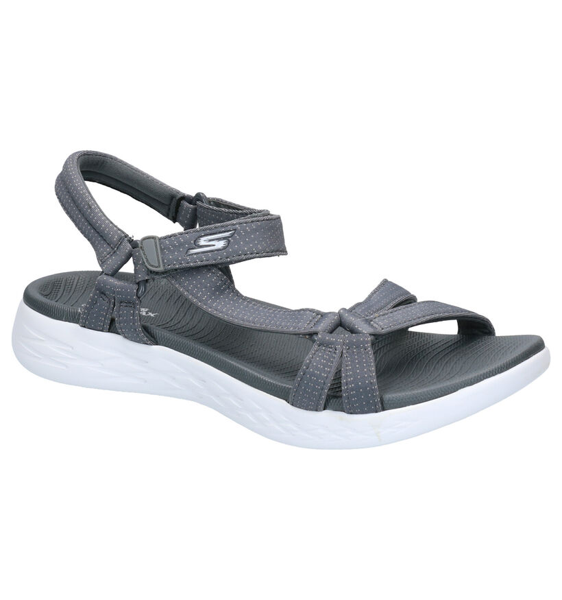 Skechers On The Go Zwarte Sandalen in stof (292189)