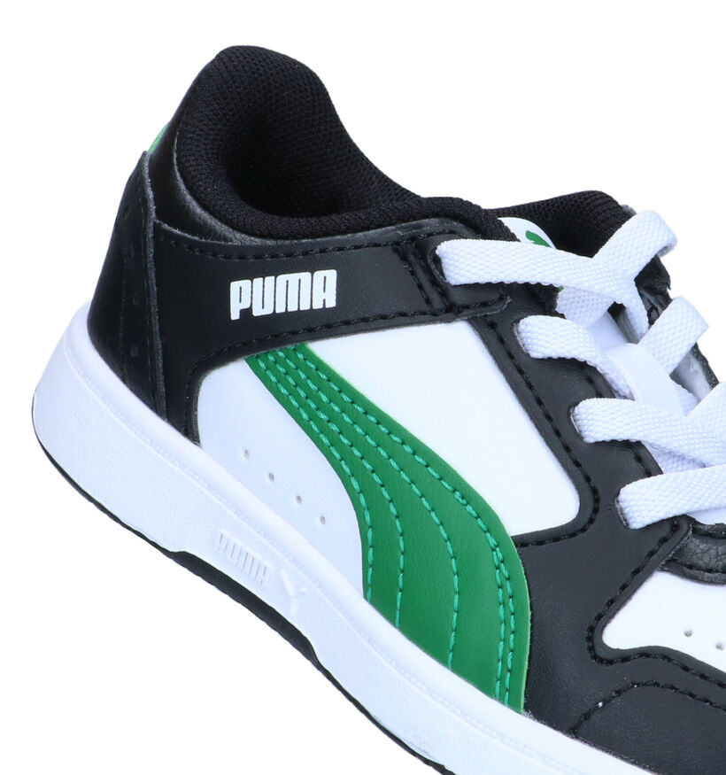 Puma Rebound Joy Baskets en Blanc pour garçons (318746)