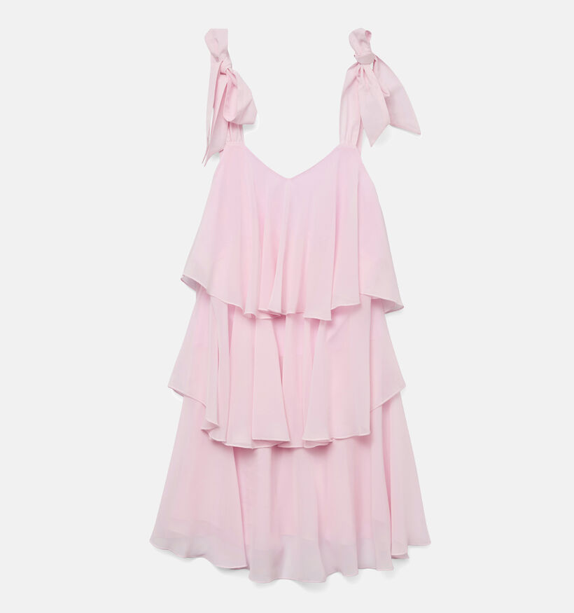 Vero Moda Felicia Tiestrap Ruffle Roze Jurk voor dames (365924)