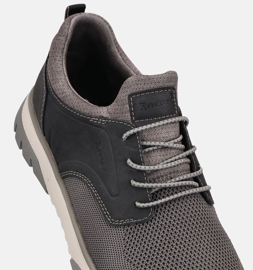 Rieker Zwarte Veterschoenen voor heren (367561) - geschikt voor steunzolen