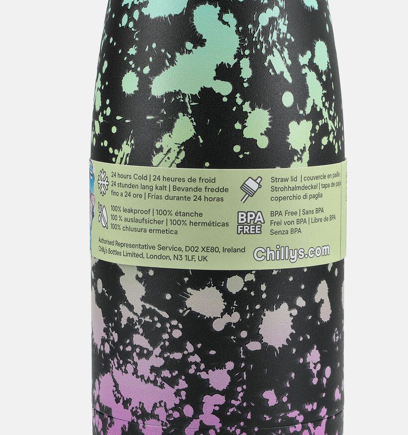 Chilly's Kids Bottle Zwarte Drinkfles 350ml voor jongens, meisjes (383668)