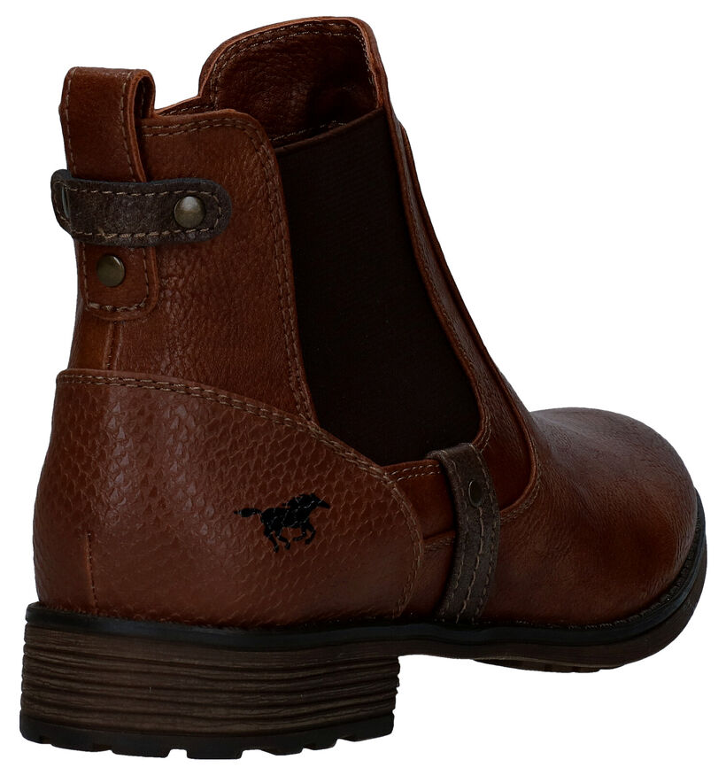 Mustang Bottines chelsea en Cognac en simili cuir (280956)
