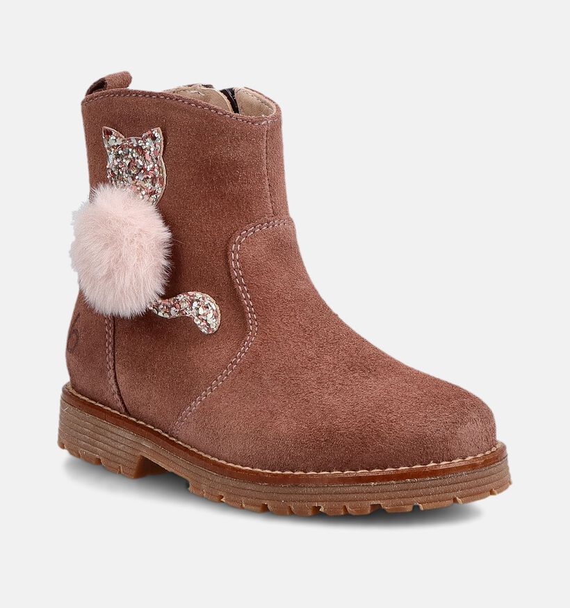 Beberlis Bottes hautes en Taupe pour filles (380659)