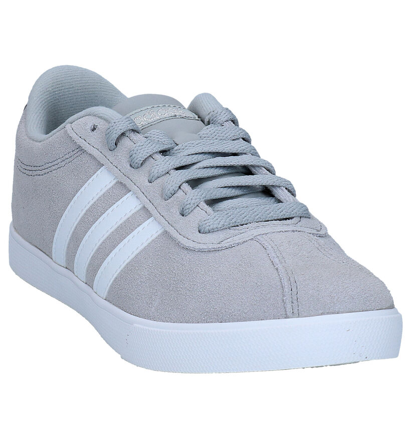 adidas Courtset Baskets en Gris en cuir (276455)