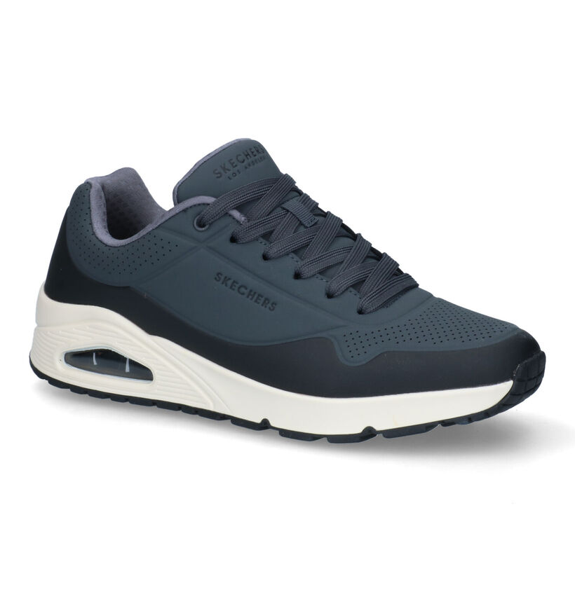 Skechers Uno Timeline Baskets en Noir en simili cuir (322938)