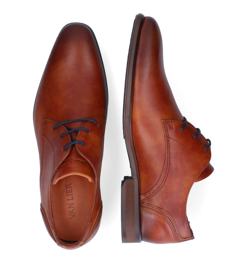 Van Lier Chaussures habilées en Cognac pour hommes (307835) - pour semelles orthopédiques