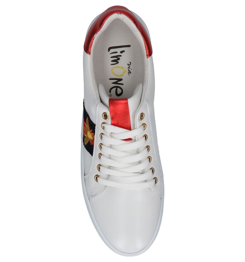 Via Limone Witte Sneakers met Tekening in leer (225878)