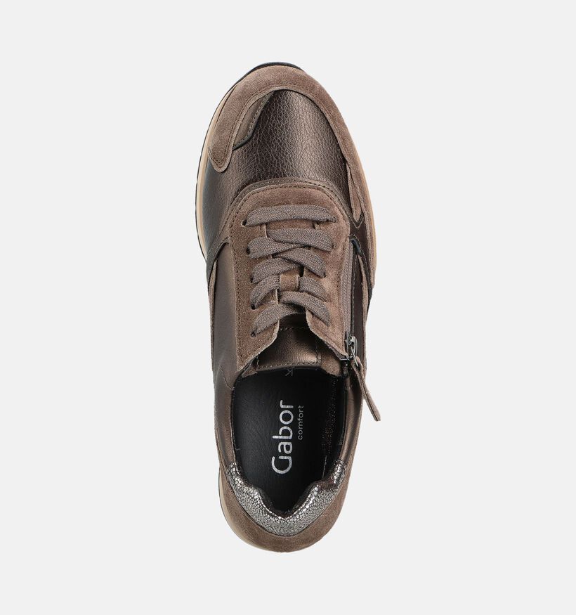 Gabor Bruine Lage Veterschoenen voor dames (360296) - geschikt voor steunzolen